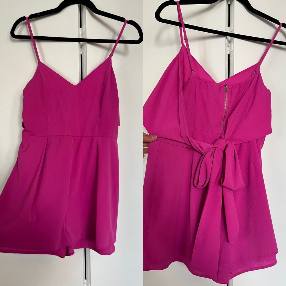 Hot pink romper